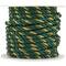 JAM Paper 3/8" x 15yd. Green with Gold Decorative Rope Ribbon